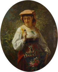 Portrait of a Italian woman by Carl Huns