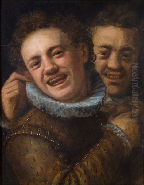 Two Laughing Men (Self-portrait) - view 1