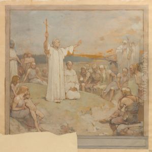 Design for Willibrord Preaching to the Frisians