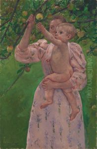 "Child Picking a Fruit" by Mary Cassatt