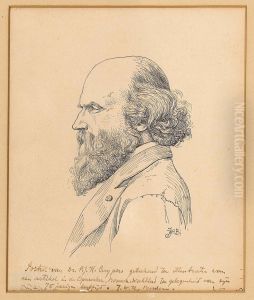 Portrait of Pierre Cuypers by Jacob Willem Hubert Berden