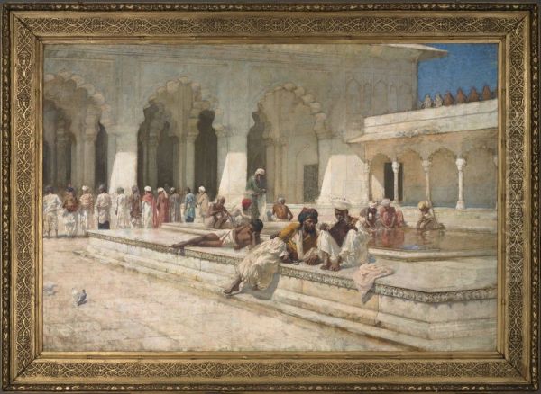 The Hour of Prayer at the Pearl Mosque, Agra - view 1