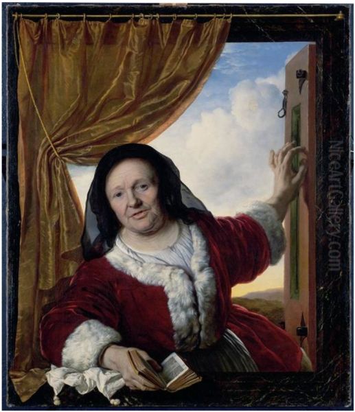Old lady at the window - view 1