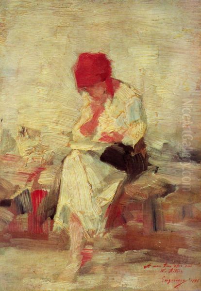 Peasant reading, - view 1