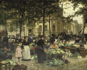The vegetable market in Paris by Ludek Marold