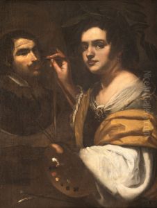 A Woman Painting a Man (Autoritratto - Allegoria della Pittura)