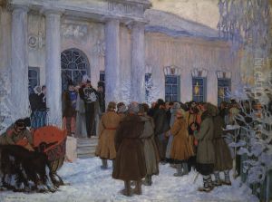 Ctenie manifesta by Boris Kustodiev