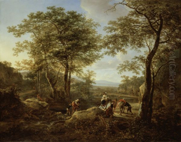 The Ford and Halt of the Travelers - view 1