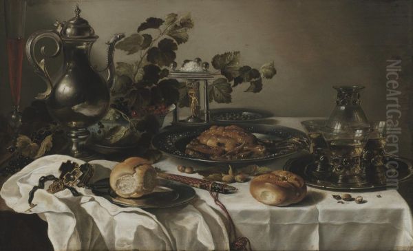Banquet Still Life with Ewer and Bread - view 1