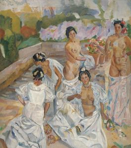 The Bath by Francisco Iturrino Gonzalez
