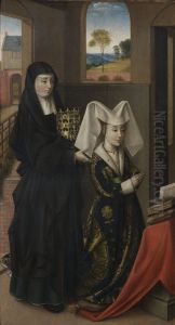 Isabell from Portugal with St. Elisabeth by Petrus Christus