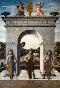 Triumphal Arch of Doge Nicolo Tron.Francais:Arc de Triomphe du Doge Nicolo Tron.Italiano:Arco trionfale del doge Nicolo Tron. by Alvise Vivarini