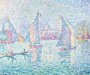 Voiles Dans la Brume. Canal de la Giudecca by Paul Signac