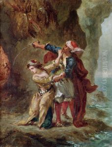 La fiancee d'Abydos by Eugene Delacroix