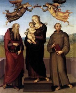The Virgin and Child with Saints Jerome and Francis by Pietro Vannucci Perugino