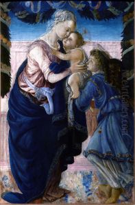 Madonna and Child with an Angel by Sandro Botticelli