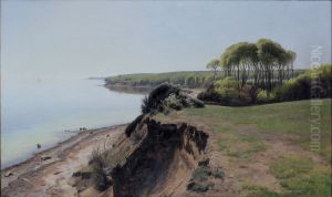 The Trees Serving as Navigation Mark at Moesgard by Janus Andreas Bartholin La Cour