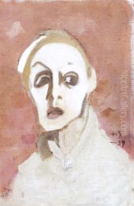 Mustasuinen omakuva by Helene Schjerfbeck