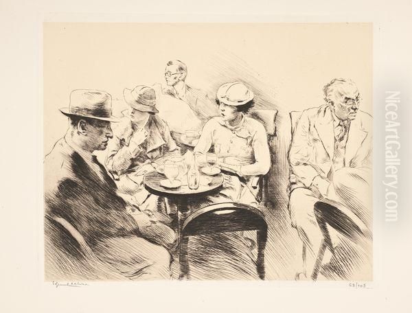 Intellectuels Armeniens Au Cafe - view 1