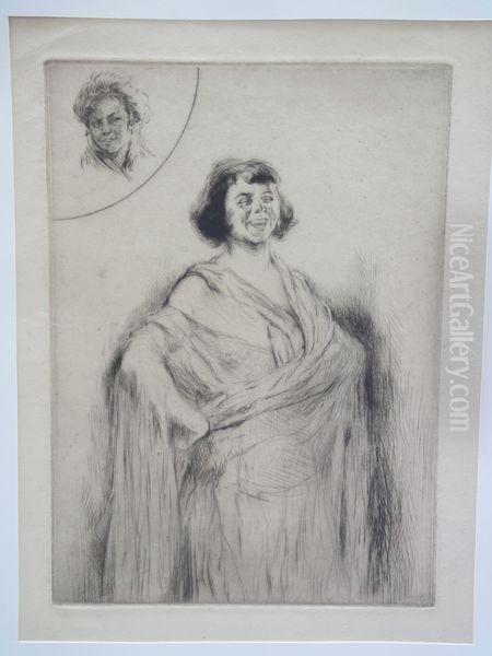 Femme Riant, Mains Aux Hanches - view 1