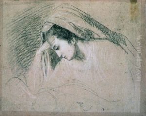 Study for the Head of the Virgin (in the Nativity) by John Singleton Copley