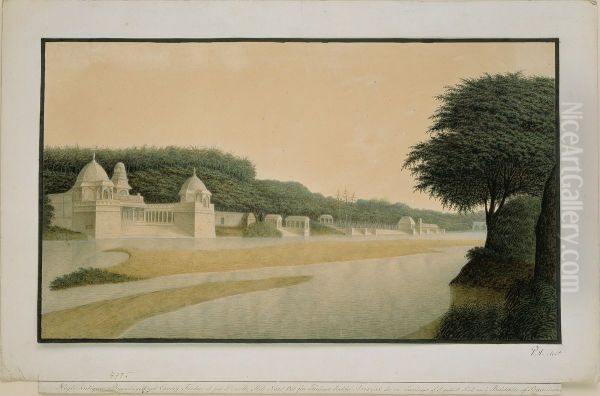 Ancient buildings by the Cavery River - view 1