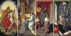 The Trinity Altarpiece panels by Hugo Van Der Goes