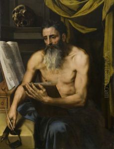 St Jerome in his study