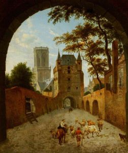 Water Gate at Emmerich am Rhein by Jan Van Der Heyden