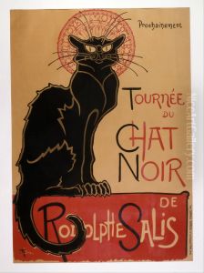 Tournee du Chat Noir de Rodolphe Salis (Tour of Rodolphe Salis' Chat Noir) by Theophile Steinlen