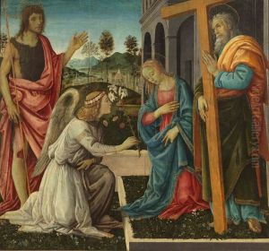 Annunciation with saints by Filippino Lippi