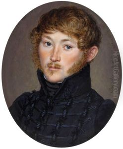 Miniature of a young man in a chamara.