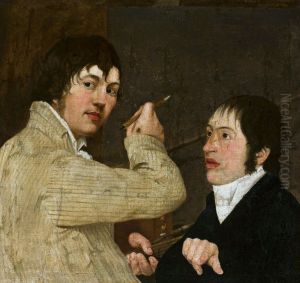 Self-portrait with a friend and a fly. by Jan Antoni Blank