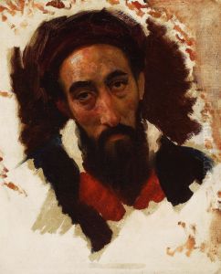 Study of a male head by Horace Vernet