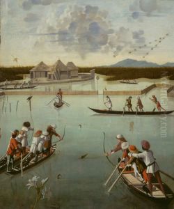 Hunting on the Lagoon (recto); Letter Rack (verso)