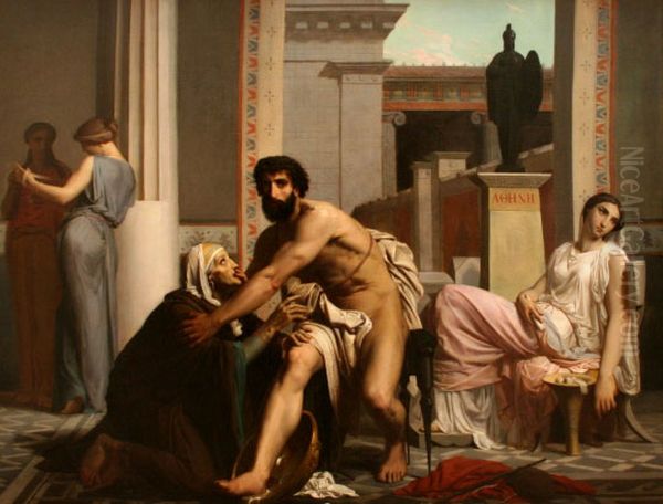 Ulysses recognized by his nurse on his return from Troy - view 1