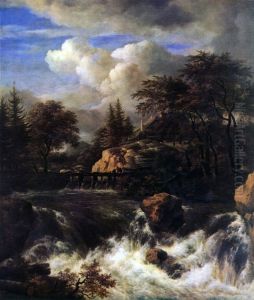 Ein Wasserfall in felsiger Landschaft
