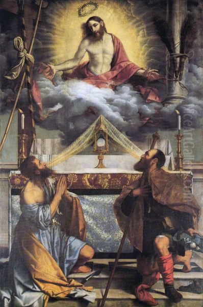 Christ with the Eucharist and Saints Bartholomew and Roch - view 1