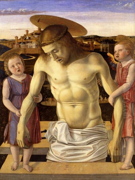Cristo morto sorretto da due angeli - view 1