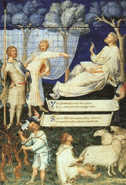 Allegoria VirgilianaItaliano:Simone Martini, Frontespizio per il codice diVirgilio(1340) allaBiblioteca Ambrosianadi Milano, con "Allegoria virgiliana". Miniatura su pergamena. From it.wiki 1340. - view 1