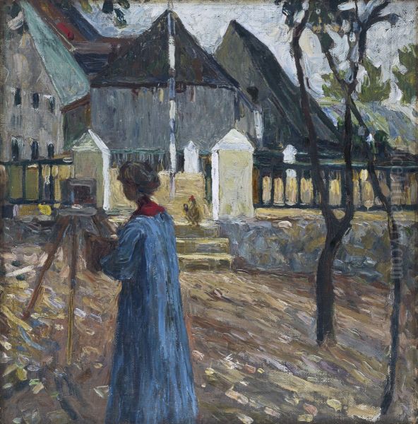 Kallmunz - Gabriele Munter beim Malen II - view 1
