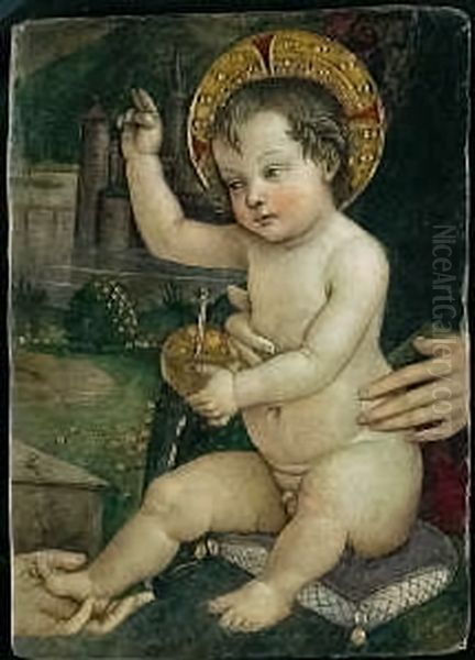 Infant Christ blessing - view 1