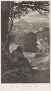 Rast auf der Wanderschaft by Moritz von Schwind