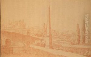 Obelisque Dans Un Parc En Italie by Louis Chaix