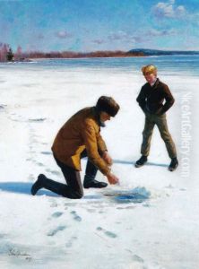 Talvikalastajia Talvikalastajia