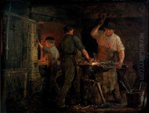 Smedjen i Hornbaek by Peder Severin Kroyer