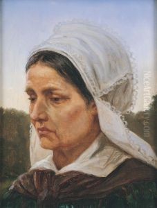 Study of a Woman from Arildslage in Sweden in Festive Dress by Peder Severin Kroyer