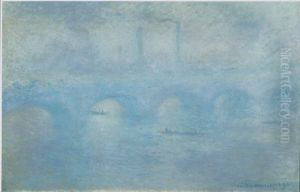 Waterloo Bridge. Effect of Fog by Claude Oscar Monet