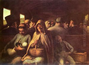 The Third-Class Carriage by Honore Daumier
