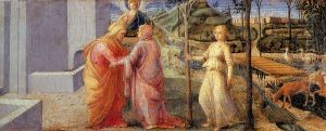 The Meeting at the Golden Gate by Filippo Lippi